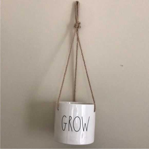 Rae Dunn GROW hanging planter - Picture 2 of 4